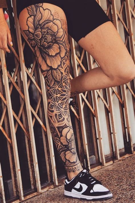 big tattoos on thigh|full thigh tattoos for women.